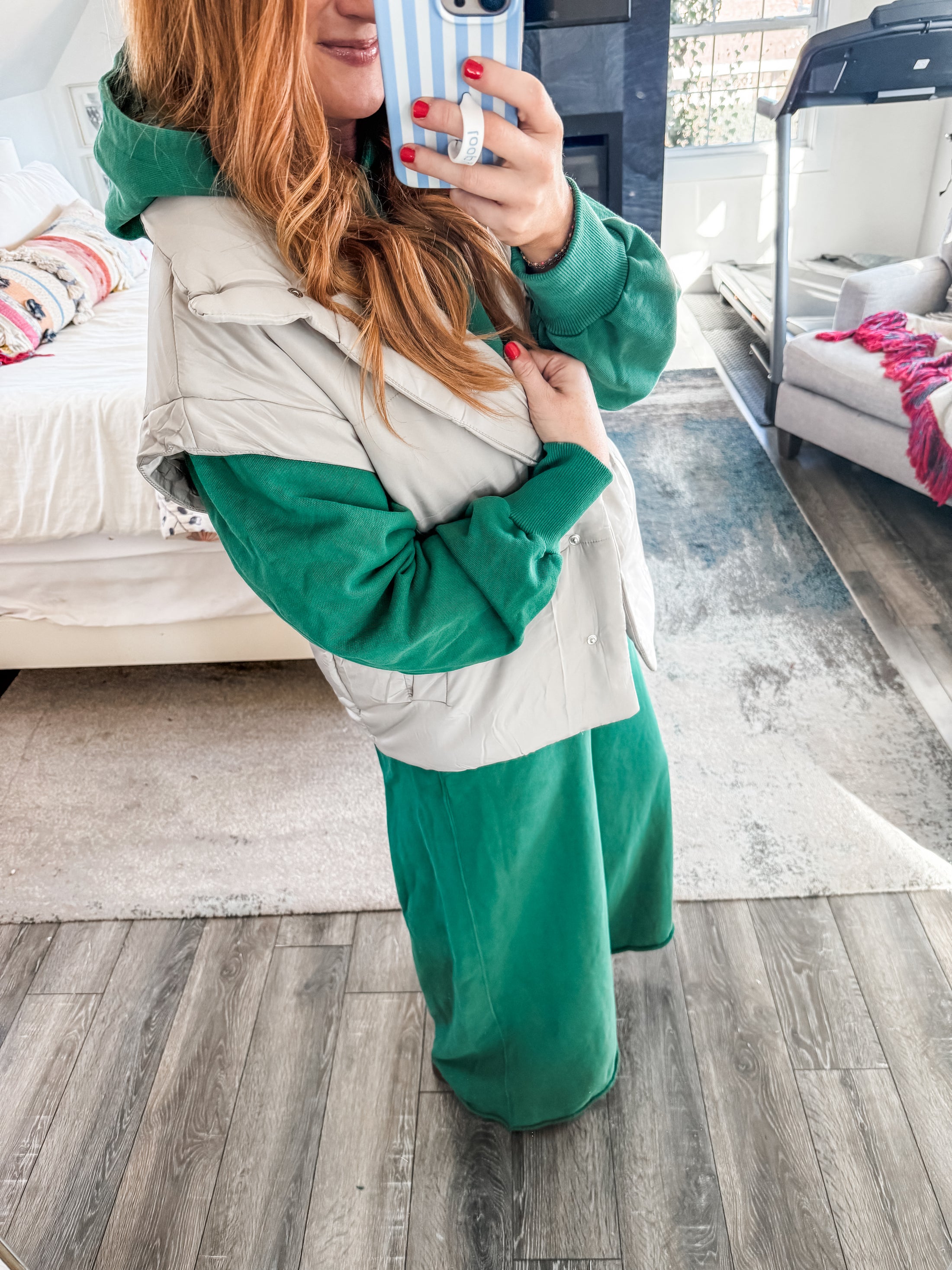 Katy Puffer Vest - Cement