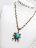 Load image into Gallery viewer, Turquoise + Pearl Necklace
