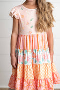 Load image into Gallery viewer, Ava Floral Check Spring Tiered Dress
