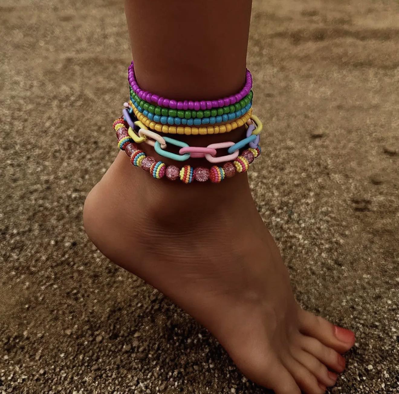 Chunky Chain Anklet Set
