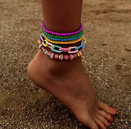 Chunky Chain Anklet Set