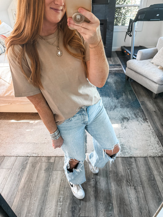 Everyday Basic Tee - Taupe
