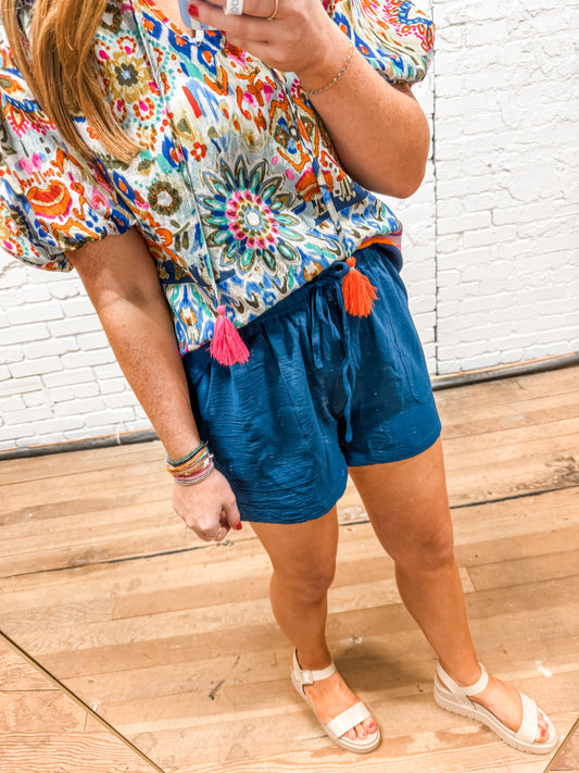 Amber Shorts - Blue