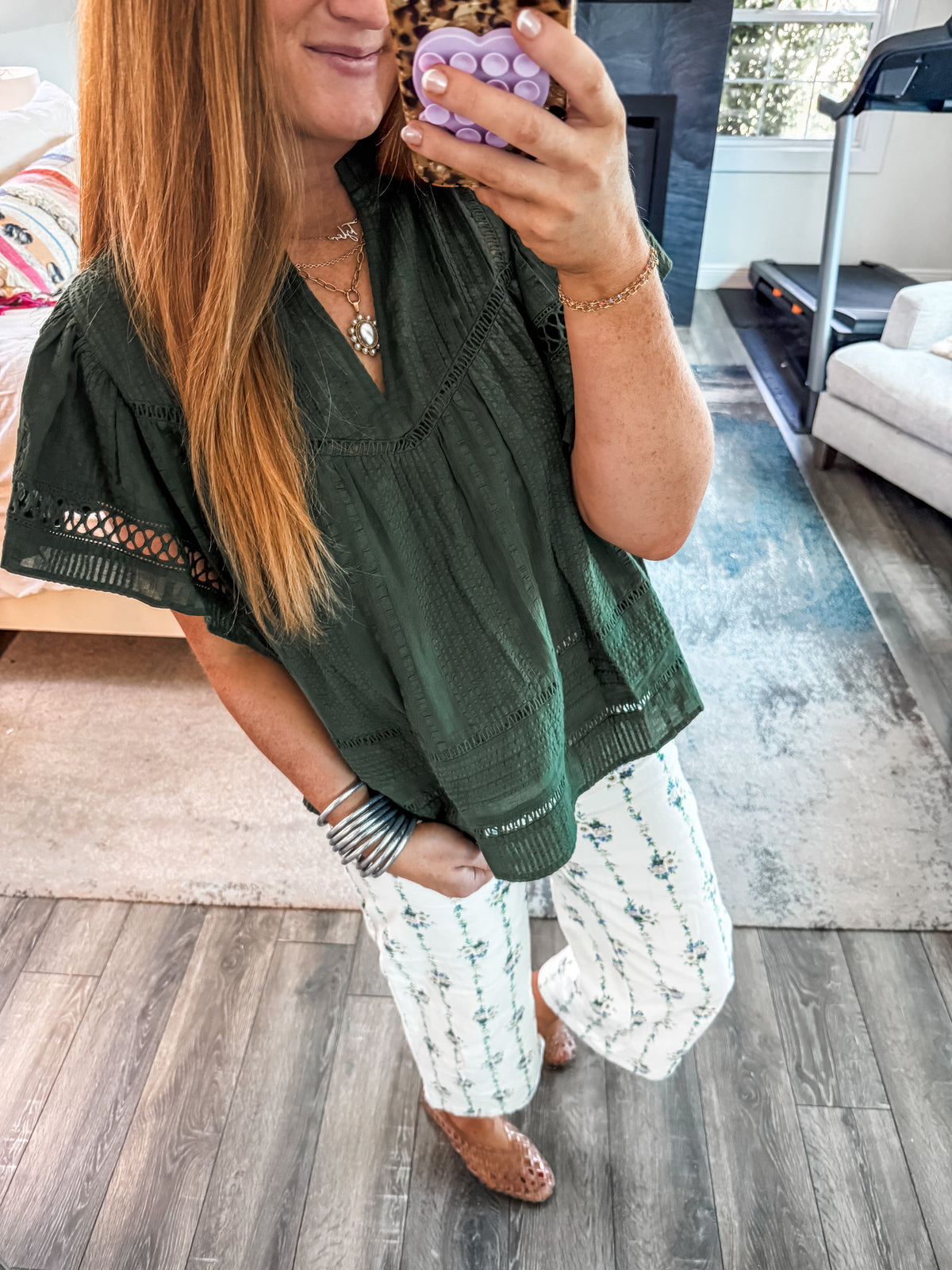 Laramie Flutter Top - Green