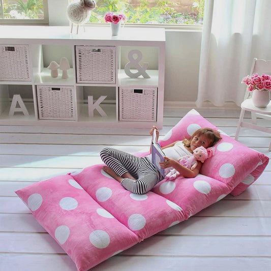 Pink Polkadot Pillow Lounger