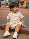 Load image into Gallery viewer, Biscuit Mixed Stripe T-Shirt Bubble
