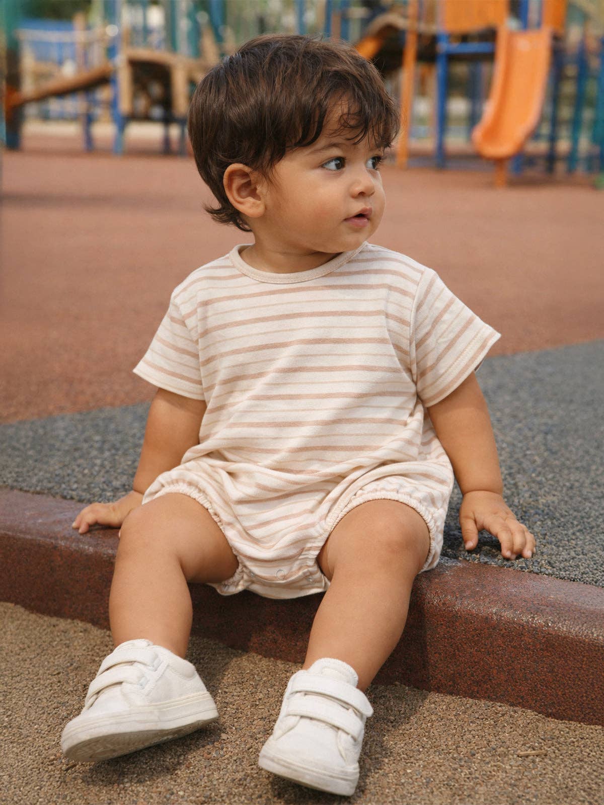 Biscuit Mixed Stripe T-Shirt Bubble