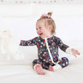 Load image into Gallery viewer, Midnight Meadow Convertible Zip Romper
