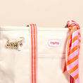 Load image into Gallery viewer, The Darling Canvas Tote Bag–Sicily Stripes Pink
