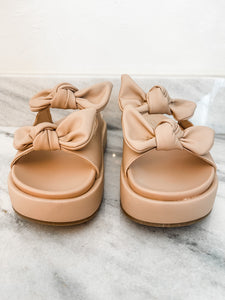 Bow Sandals - Tan