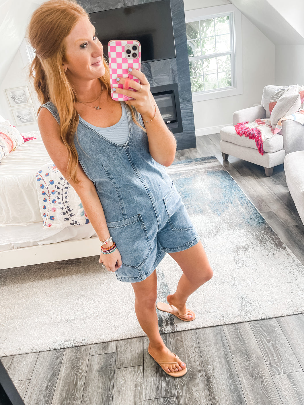 Lucy Denim Romper