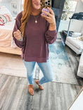Load image into Gallery viewer, Teagan Oversized Sweatshirt - Dark Cherry

