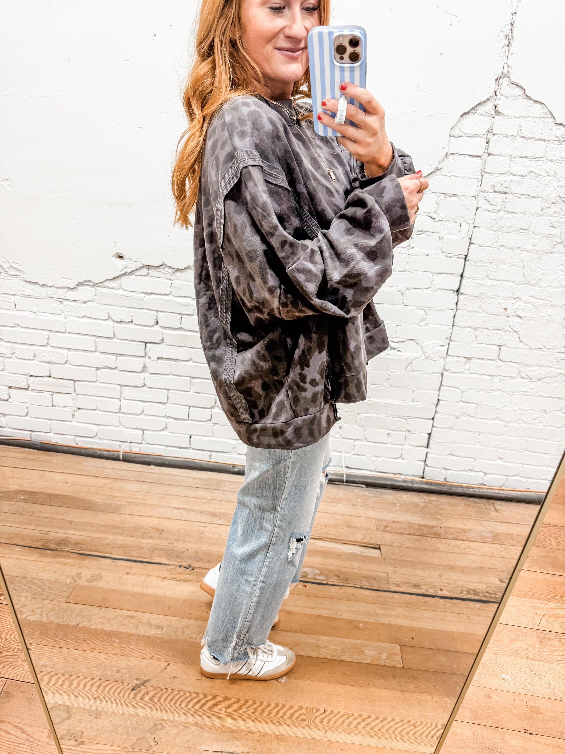 Zane Leopard Pullover