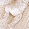 Load image into Gallery viewer, Lovely Leopard Bamboo Waffle Zipper Ruffle Footie
