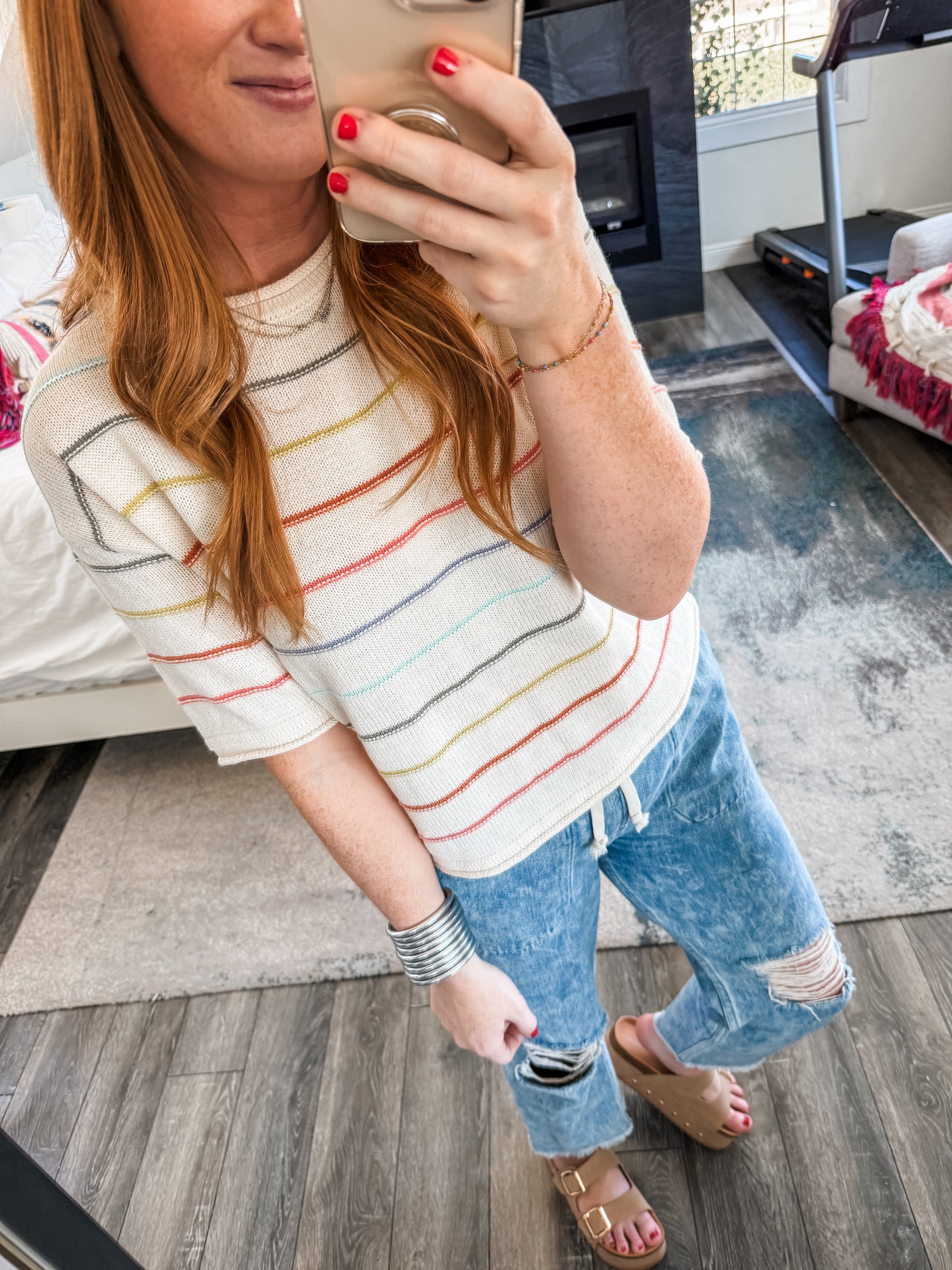 Ava Striped Sweater Top