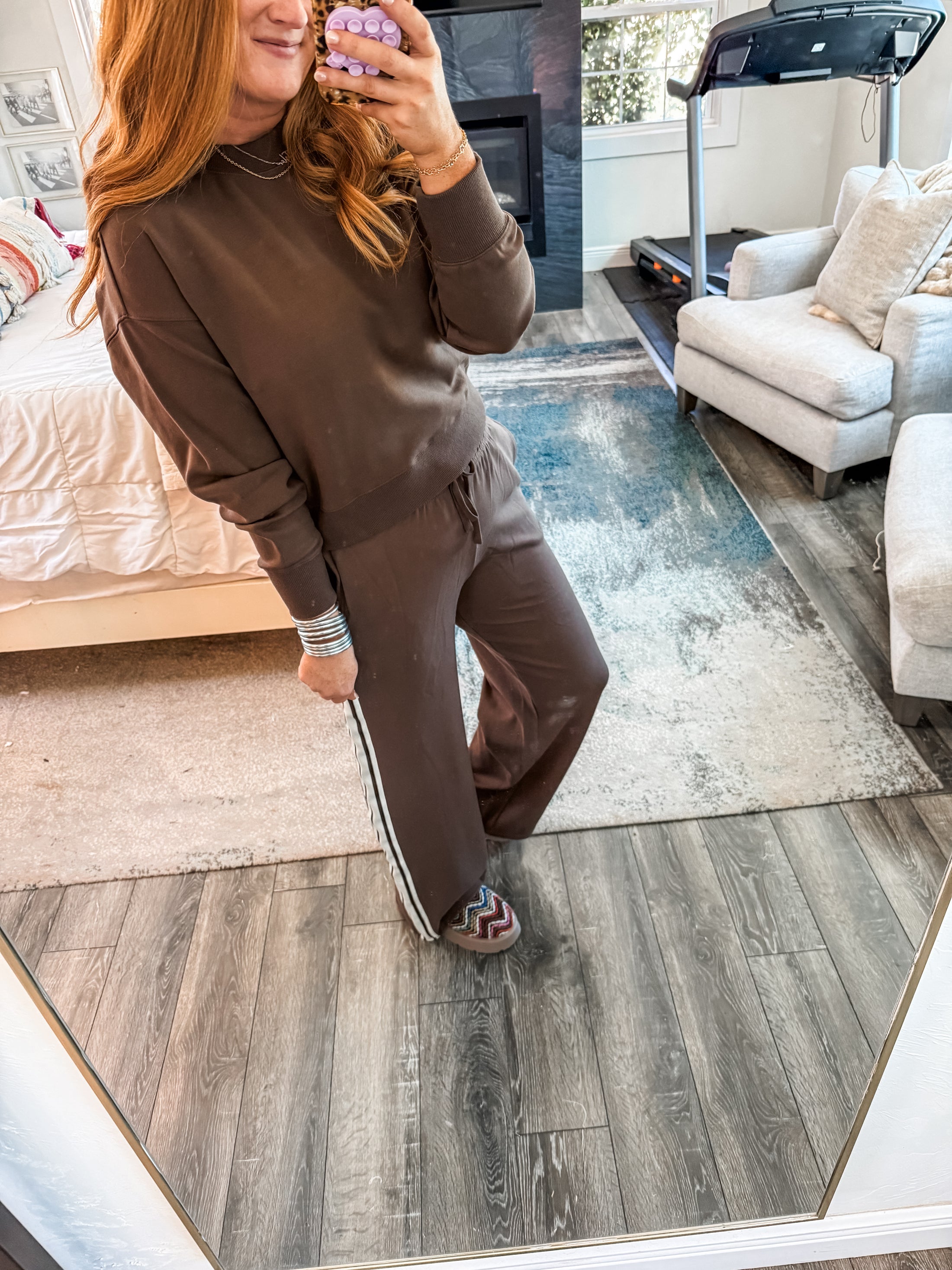 Z Supply Breakaway Track Pant - Dark Chocolate