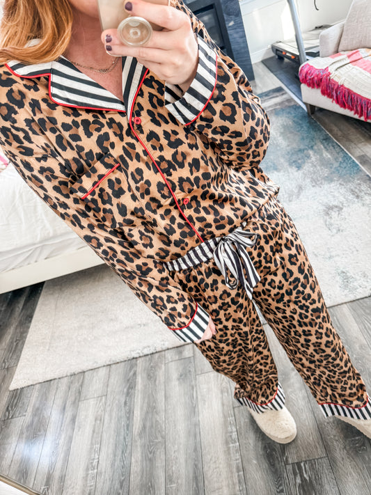 Quinn Leopard Pajamas Set