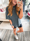 Load image into Gallery viewer, Reina Oversized Cotton Tees - Charcoal
