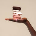 Load image into Gallery viewer, Recycled Fabric Ribbed Hair Elastics 10pc Set - Blush
