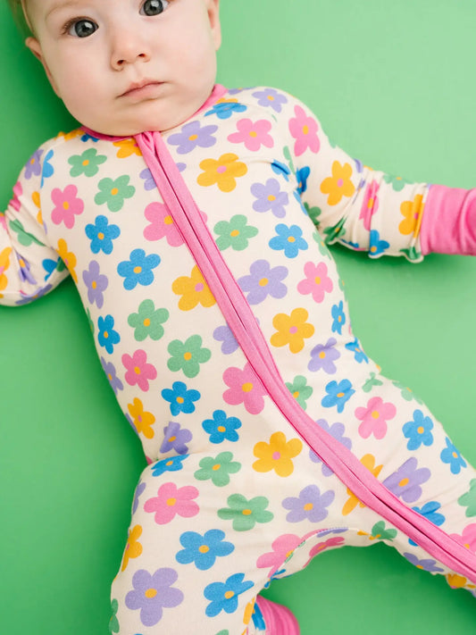 Retro Flower Footie