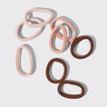 Load image into Gallery viewer, Recycled Seamless Hair Elastics 8pc Set- Rosewood
