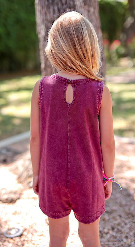 Tailgate Romper- Maroon