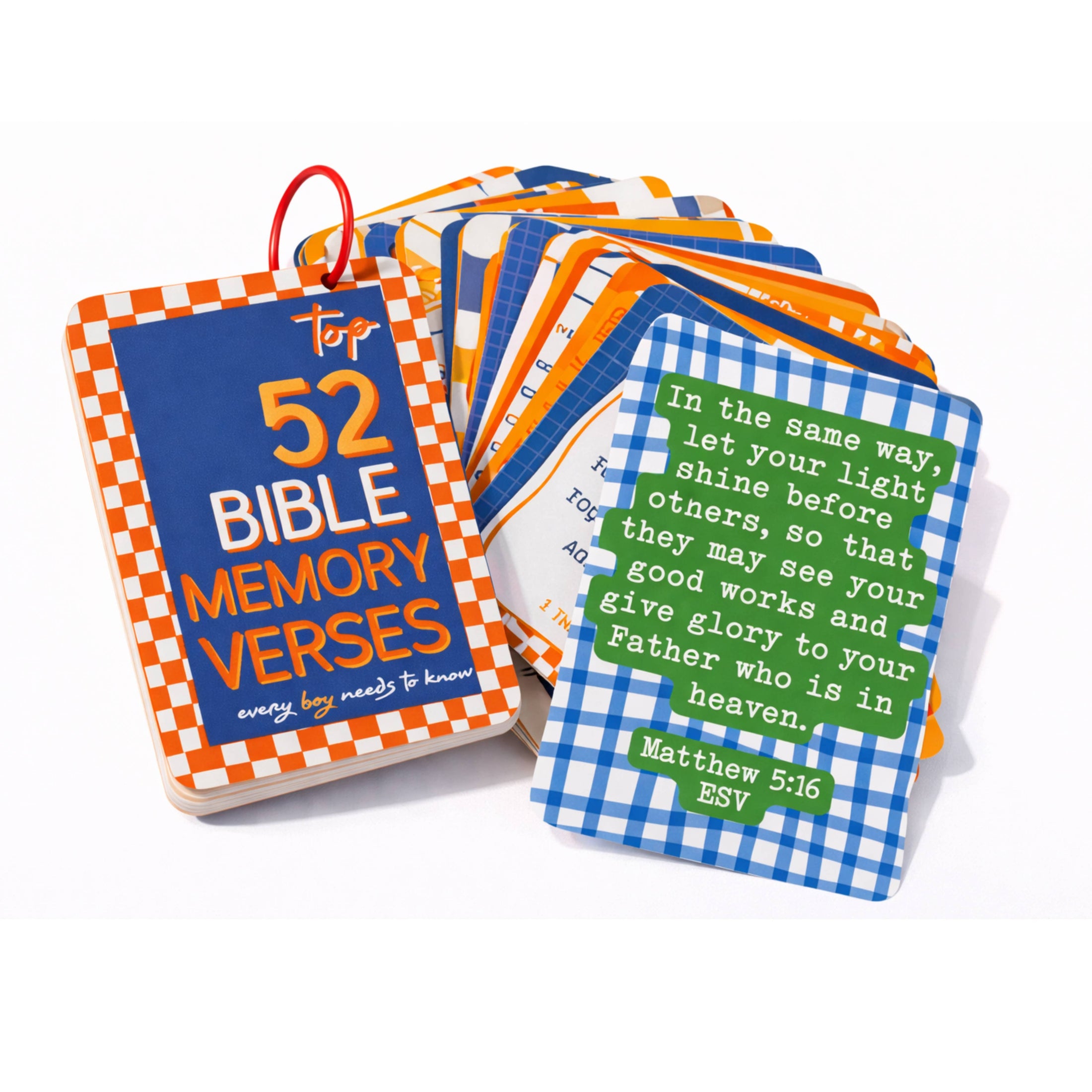 Kids Bible Memory Cards - Blue