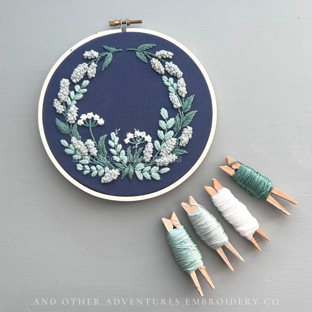 Hand Embroidery Kit - Kensington Mist