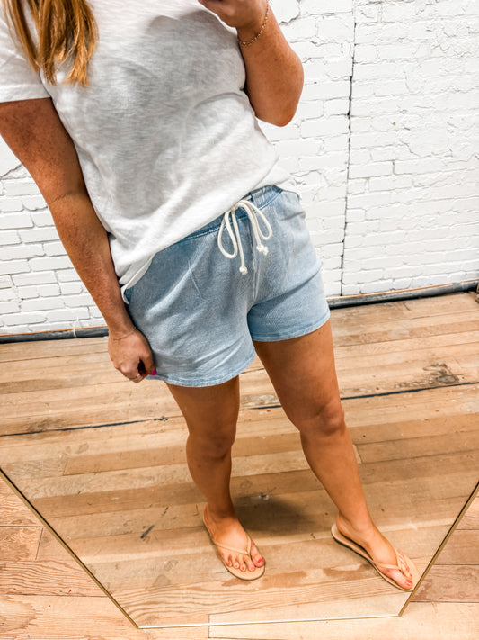 Z Supply Hunter Knit Denim Shorts