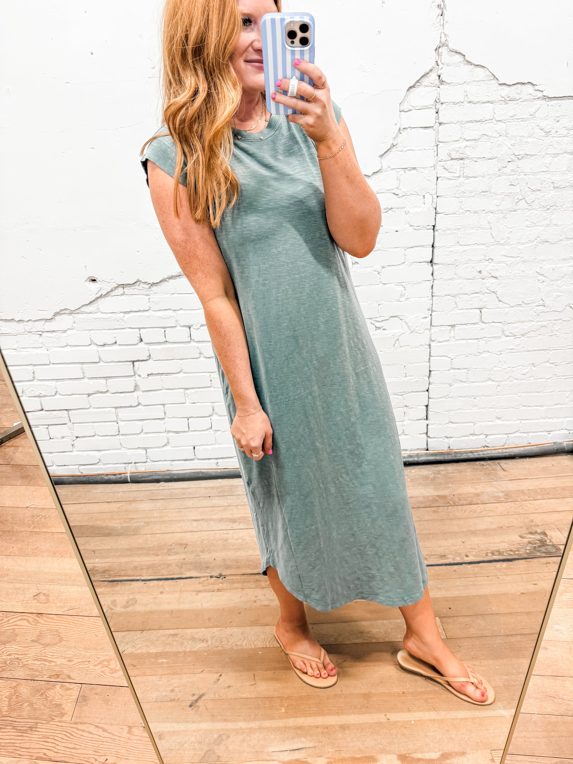Z Supply Calabasas Midi Dress - Hunter Green