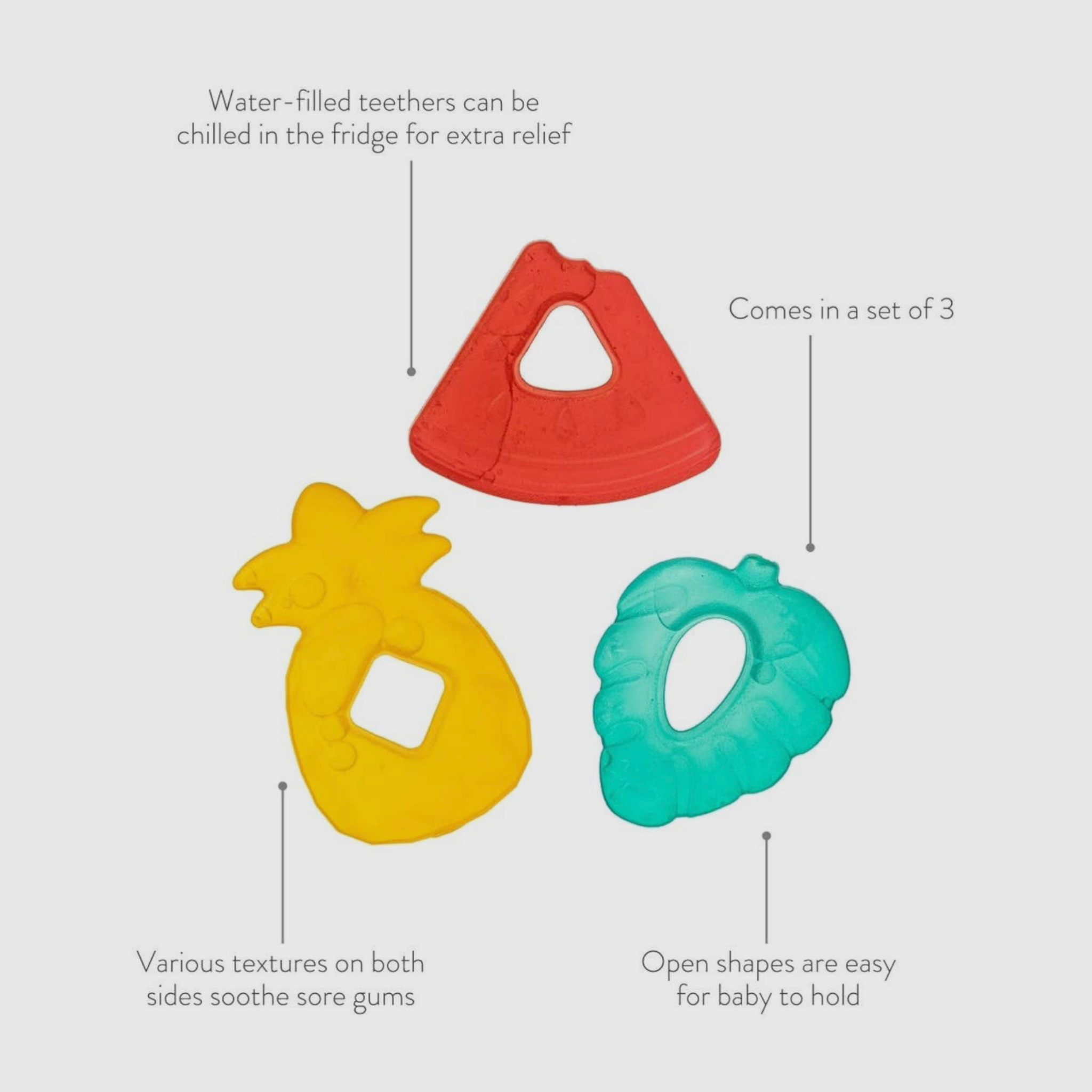 Cutie Coolers Water Filled Teethers - Dino