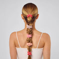 Load image into Gallery viewer, Ruched Satin Scrunchies 5pc Set - Assorted Cherry Blossom
