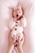 Load image into Gallery viewer, Solid Blush Bamboo Baby Knot Gown & Hat
