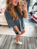 Load image into Gallery viewer, Reina Oversized Cotton Tees - Charcoal
