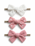 Load image into Gallery viewer, 3-Pack Nylon Bows, Eloise
