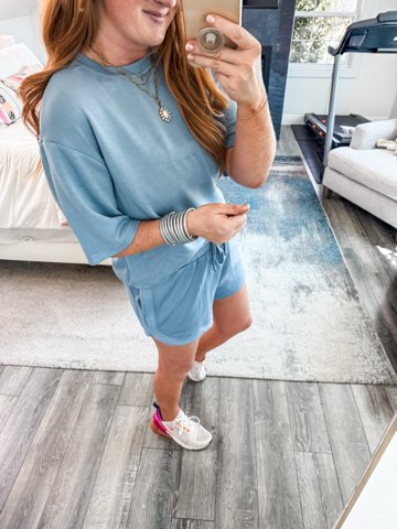 Everyday Luxe Shorts - Dusty Blue