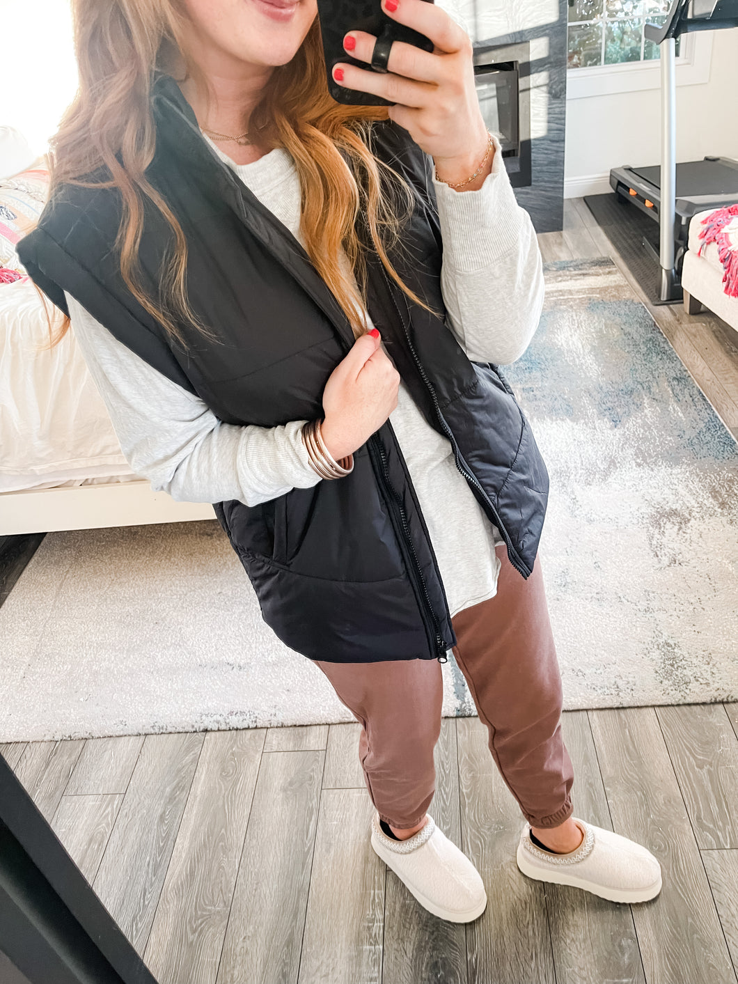 Laura Puffer Vest - Black