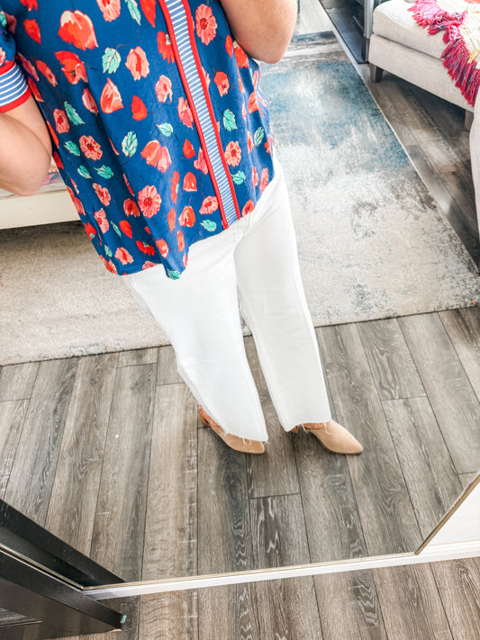 Luna Wide Leg Pants - White