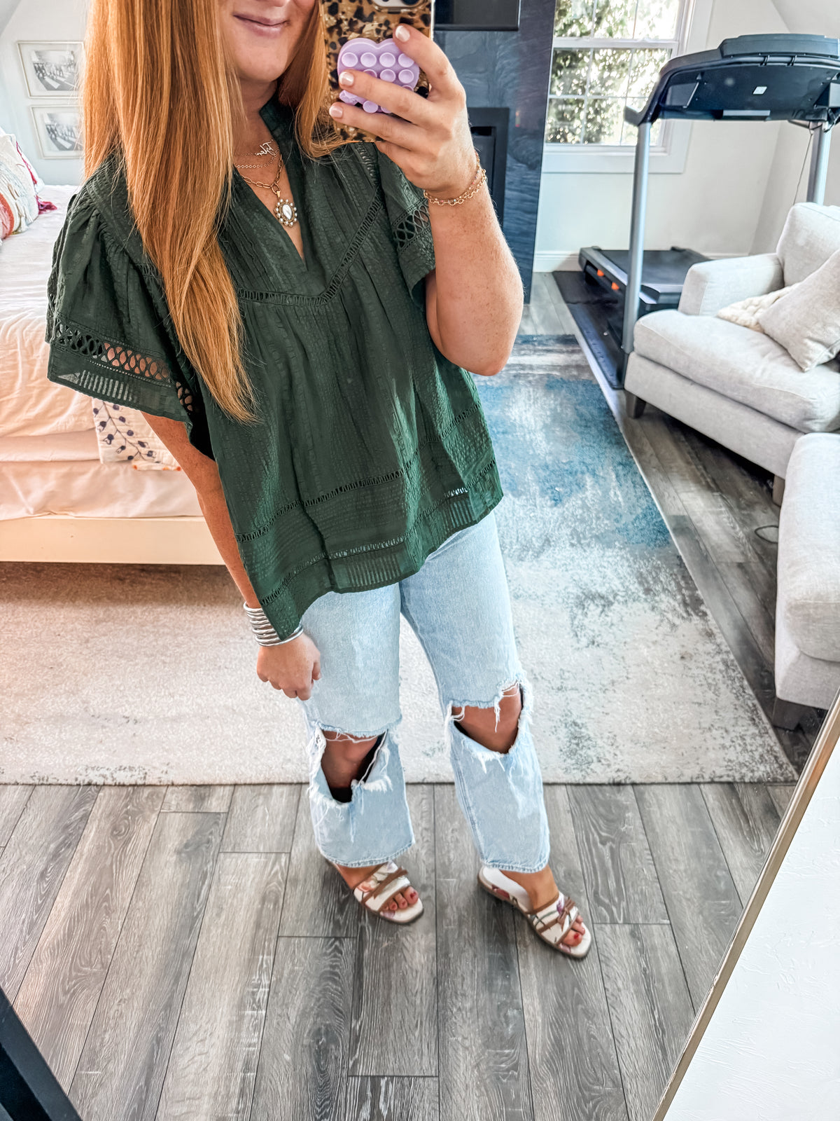 Laramie Flutter Top - Green