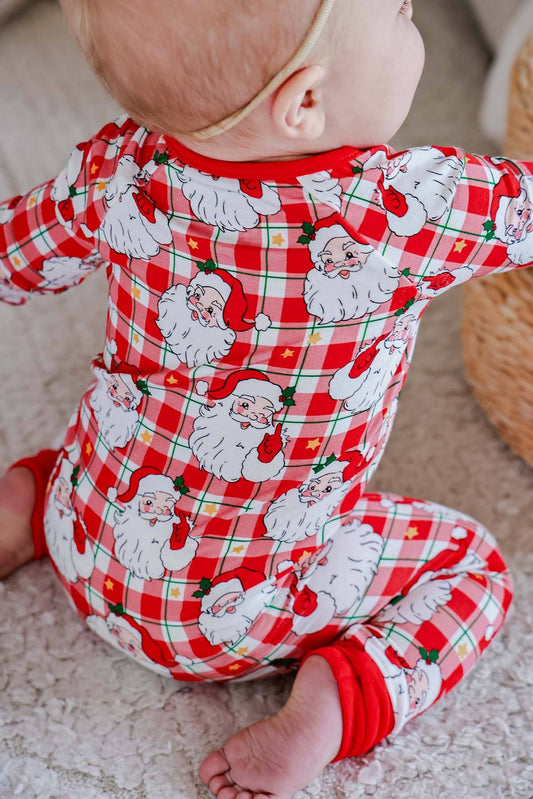 Cozy Claus Zipper Romper