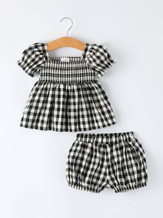 Leighton Smocked Bloomer Set