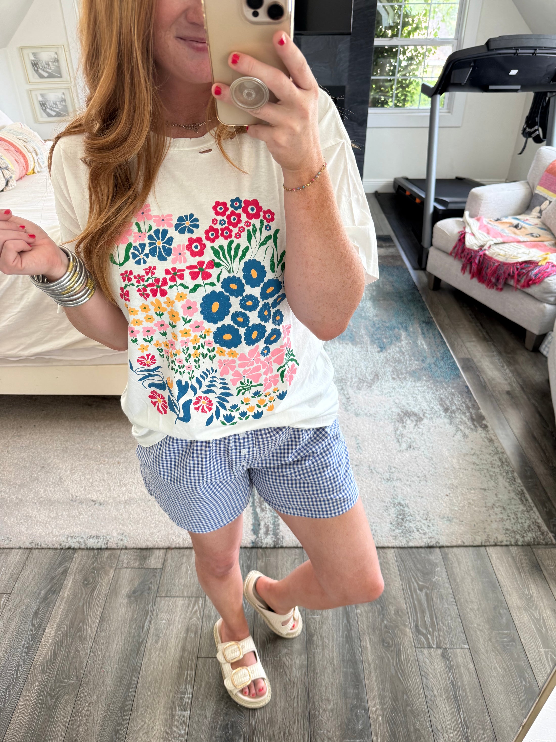 Marlow Floral Distressed Tee
