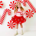 Load image into Gallery viewer, Candy Cane Coquette Sequin Christmas Tutu
