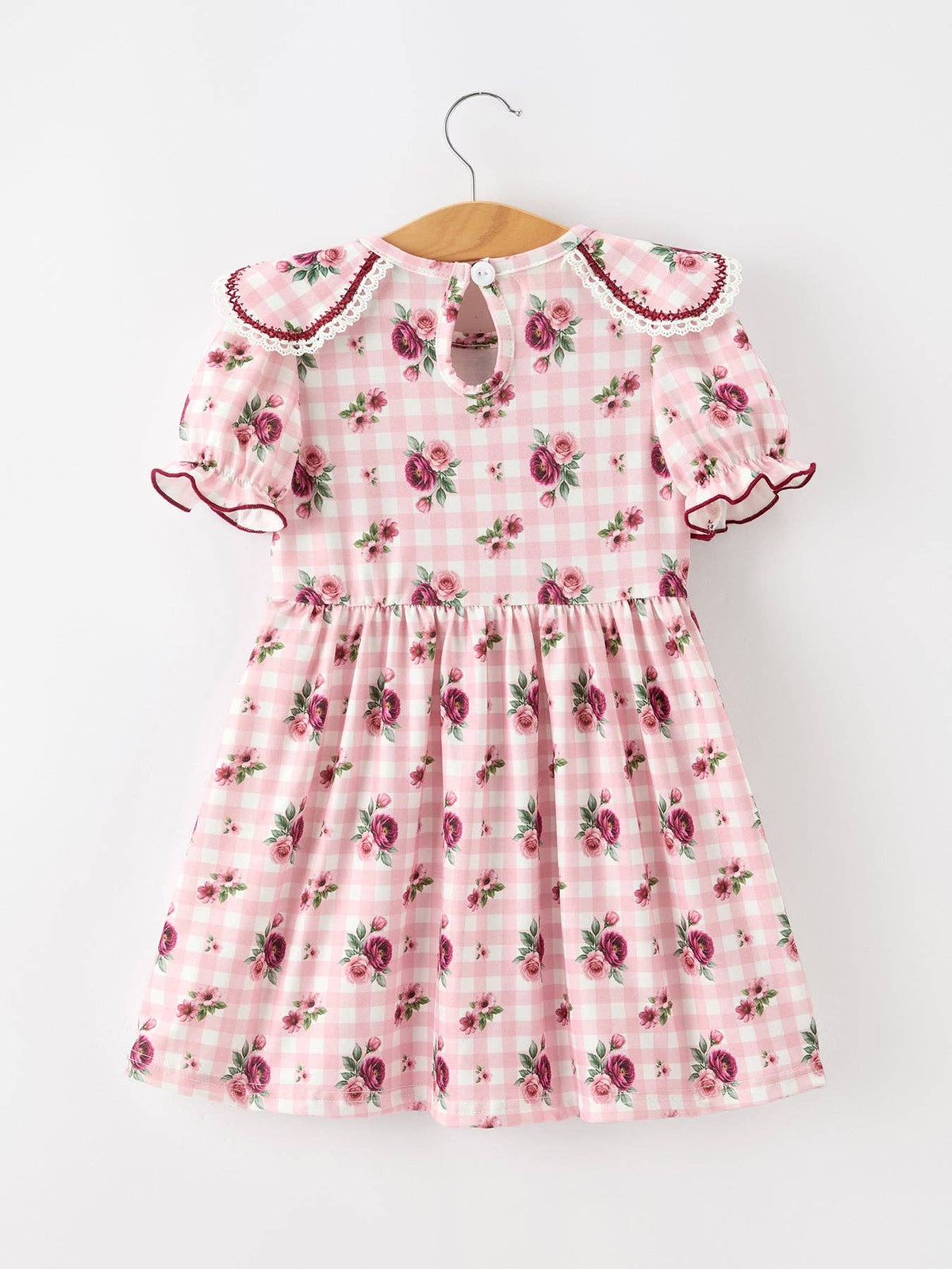 Vintage Smocked Floral Dress