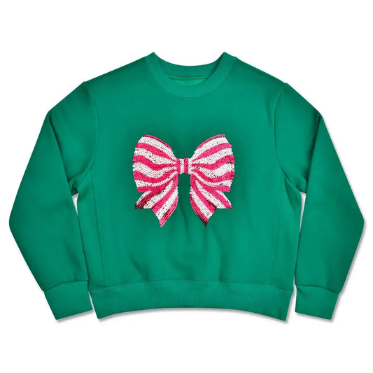 Bow Sequin Sweatshirt