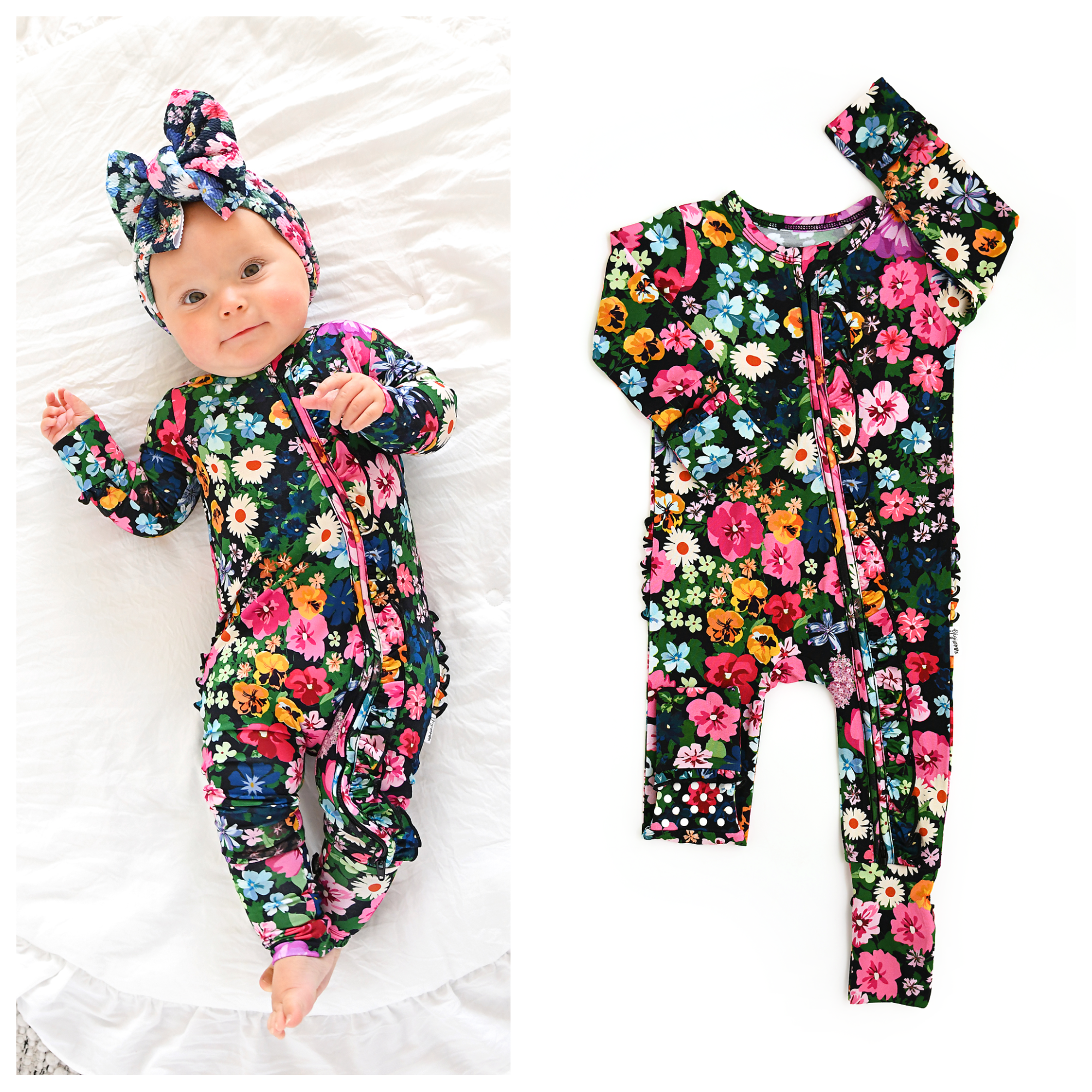 Cassandra Ruffle Convertible Footie