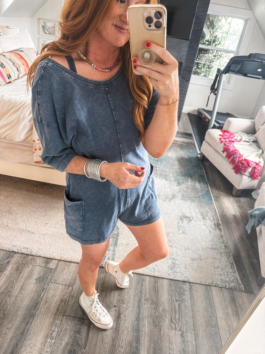 Maizy Romper - Navy