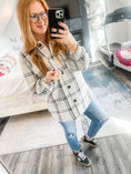 Load image into Gallery viewer, Z Supply Plaid Tucker Jacket - Crystal Grey
