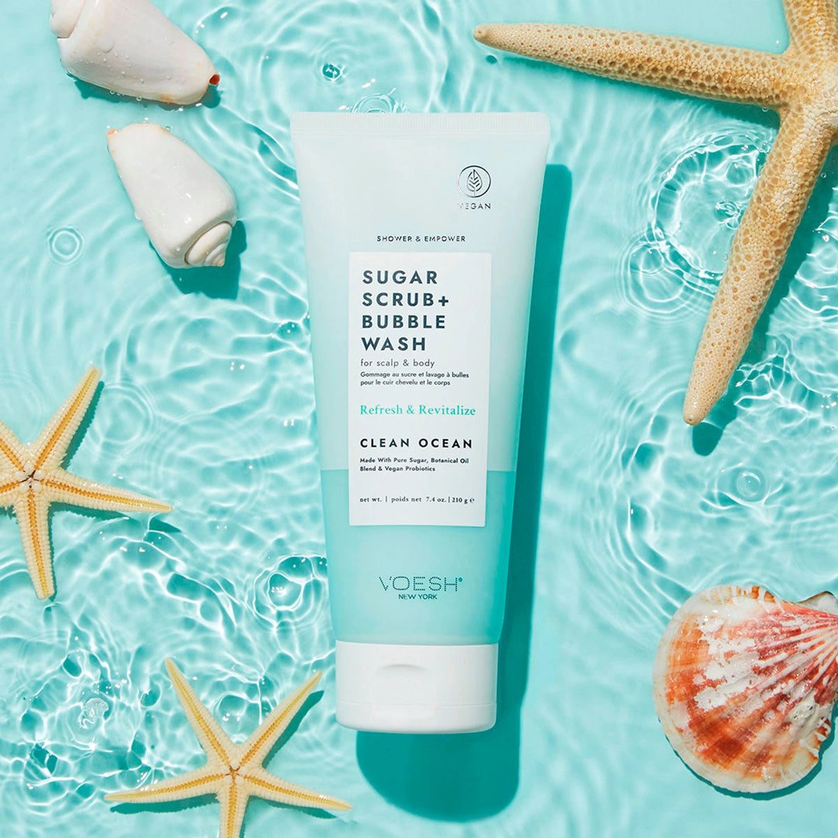V’OESH Sugar Scrub + Bubble Wash - Clean Ocean