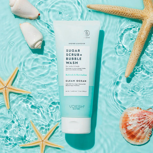 V’OESH Sugar Scrub + Bubble Wash - Clean Ocean